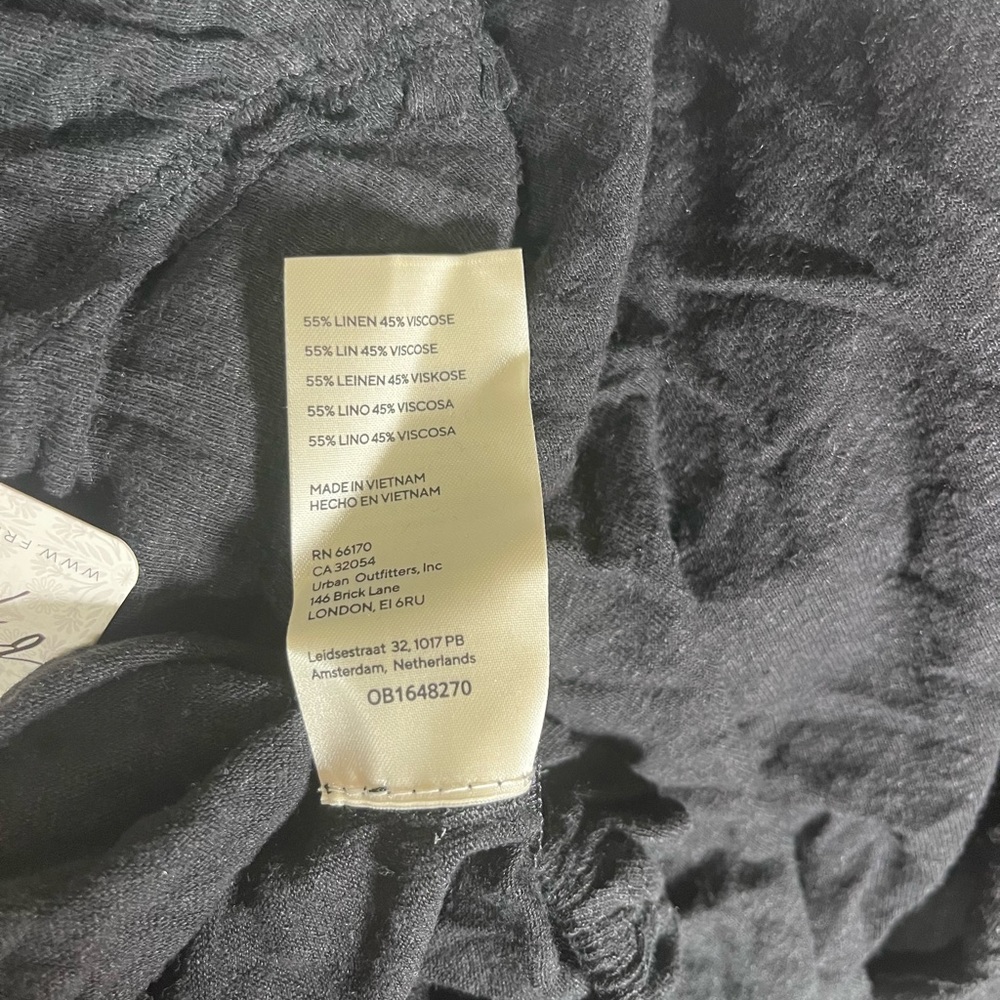 NWT Free People In a Dream Ruched Linen Blend Crop Top - Picture 9 of 10